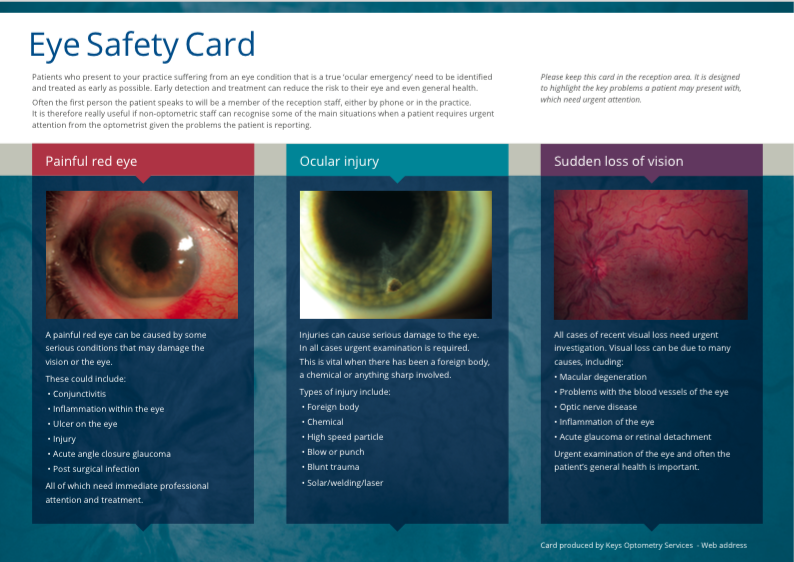 Eye Safety Card